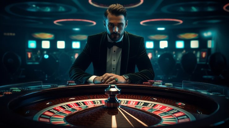 Antarmuka meja live dealer roulette di aplikasi bursa 188